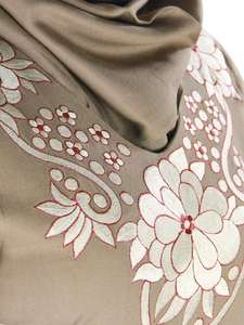 Beige Embroidered Polyester ODM <b>Abaya</b> Salwar Kameez Muslim Women Long Sleeve Floor Length Hijab Dress for Prayer <b>Wedding</b> Ethnic - Product Image 5