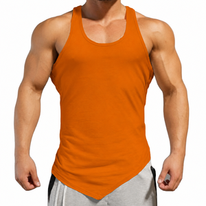 <b>Men</b> Stringer Vest <b>Singlet</b> Custom Sleeveless Fitness Breathable Quick Dry Knitted Eco-Friendly Tank Tops Lightweight Gym Training - Product Image 1
