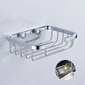 Professional Soap Dishes Stainless Steel Wall-Mounted <b>Shower</b> Soap Holder Fashion Bathroom <b>Storage</b> Box Container Top Good Quality - Product Image 4