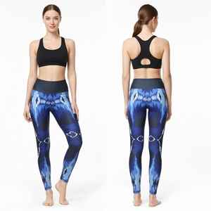 Leggings élégants pour femmes de haute qualité, imprimés sur mesure, vente en gros, taille élastique, motif uni, impression par sublimation - Product Image 1