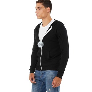 Sweat-shirt à capuche unisexe Bella Canvas 3939, léger, en coton ultime, fermeture éclair intégrale - Product Image 6