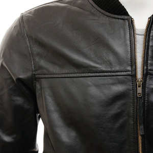 เสื้อแจ็คเก็ตหนังวินเทจคุณภาพพรีเมียมสำหรับผู้ชาย สไตล์ไฮสตรีท เสื้อผ้าฤดูหนาว ระบายอากาศได้ดี กันน้ำ ทรงฟันเนล - Product Image 4