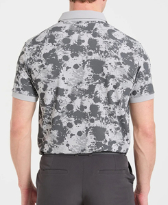 Polo de Golf Premium 2026 para Hombre, de Primera Calidad, con Estampado Abstracto Gris, Manga Corta, Secado Rápido, Tejido de Poliéster, Corte Regular - Product Image 2