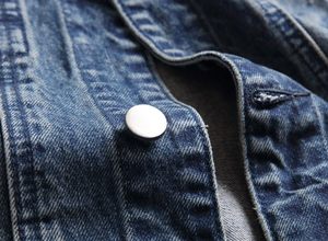 OEM Men's Casual Outwear Denim Slim Jacket for Winter Breathable Streetwear <b>Button</b>-Up Coat with Stand Collar - Product Image 5