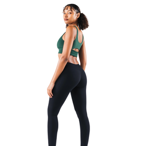 Sujetador deportivo sin costuras para mujer, con escote en V profundo, copas C y D, de alto soporte, para yoga, gimnasio, entrenamiento, elástico, moldeador, cómodo, top deportivo. - Product Image 4