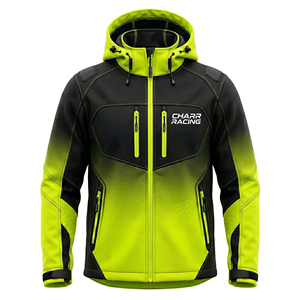 Veste Softshell de Course Moto OEM à Capuche Imprimée Personnalisée Coupe-Vent Imperméable pour Moto et Activités de Plein Air - Product Image 1