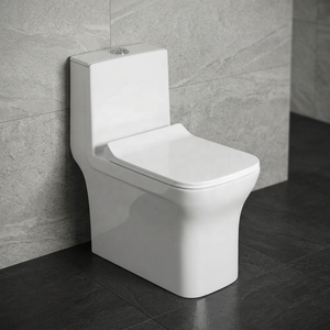 WC monobloc en céramique Vistaar Commercial avec système de chasse siphonique pour la construction de salles de bain modernes - Product Image 5