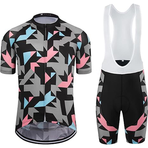 Conjunto de Jersey de Ciclismo para Hombre, Manga Corta, Blanco, Negro, Rayas Arcoíris, Transpirable, Kit Deportivo - Product Image 5