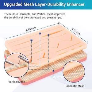 33-Piece Manual Suture for Medical Students with Arch and Pre-Cut Silicone Pads Surgical <b>Tools</b> & <b>Threads</b> By Grip Surgical - Product Image 2