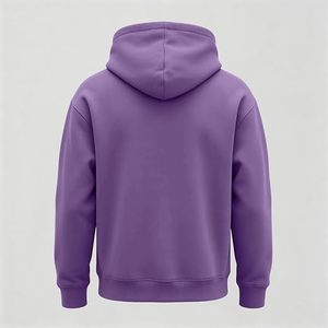 Sweat-shirt à capuche pour homme, couleur unie, coupe classique, tricoté, décontracté, avec poche - Product Image 4