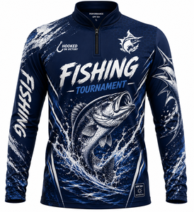 Camiseta de Pesca con Capucha de Manga Larga para Hombre, Protección UV, Secado Rápido, UPF50, Poliéster Sublimado, Personalizada, al por Mayor - Product Image 1