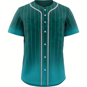 Wholesale Custom V-Neck Unisex Baseball Softball Jersey Breathable 100% <b>Polyester</b> Hot Selling Embroidered <b>Shirts</b> Baseball Jersey - Product Image 1