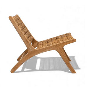 Fauteuils de salon en teck tissés à la main, chaises de jardin en teck pour l'extérieur et l'intérieur, par Rachel Natalie - Product Image 1