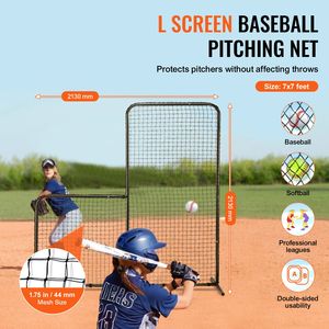 Gabbia da Battuta Portatile a L 7x7 piedi per Baseball e Softball con Schermo di Sicurezza e Borsa per il Trasporto - Product Image 2