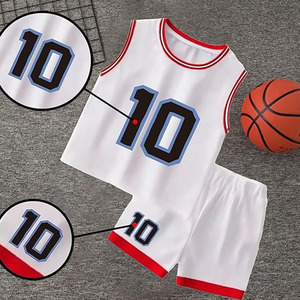 Tenue de basketball pour enfants, tissu en mesh respirant, séchage rapide, maillot et short pour extérieur - Product Image 4