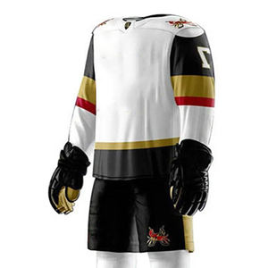 Uniformes de Hockey sobre Hielo al por Mayor, Sublimación Completa, Cuello en V, Poliéster Regular, Conjuntos de Camisetas de Hockey sobre Hielo para Prácticas Deportivas - Product Image 6