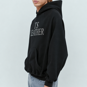 Sweat à capuche pour homme 100% coton, respirant, écologique, coupe-vent, 300g, hiver, basique, avec poche, décontracté, brodé - Product Image 3