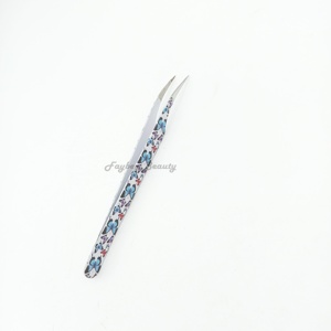 Pince à épiler d'extension de cils la plus vendue en acier inoxydable encore pince à épiler de revêtement de papier à pointe de fibre de couleur personnalisée de haute qualité - Product Image 5