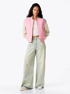Chaqueta Bomber de Lana Acolchada para Mujer, Color Personalizado, Cuello Alto, Impermeable, Ecológica y Resistente - Product Image 3