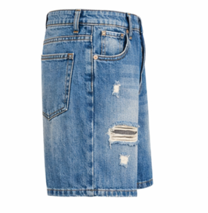 Shorts en jean pour homme personnalisés, style Y2K, taille mi-haute, coupe droite, été, avec embellissements en cristal - Product Image 2