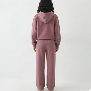 Customized Recycled Organic Cotton <b>Fleece</b> Oversized Hoodie Ladies <b>Jogger</b> Sweatpants Heavyweight Lounge Tracksuits for <b>Women</b> - Product Image 2
