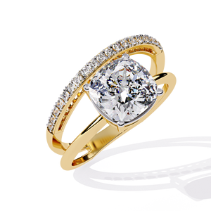 <b>Cushion</b> Cut Diamond Engagement Ring Elegant Sparkling Bridal Jewelry Classic Romantic <b>Statement</b> Ring Gift For Her Timeless - Product Image 1
