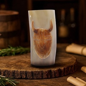 Best Selling Hand-made Modern Eco-Friendly Buffalo Horn Natural Shape <b>Beer</b> Tumbler Graduation New Year Uttar Pradesh F S - Product Image 5