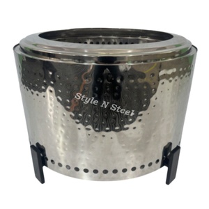 Hammered Luxury Iron <b>Fire</b> <b>Pit</b> with Heat Resistant Paint Freestanding Design Coal/Wood Burning Outdoor Heater - Product Image 3