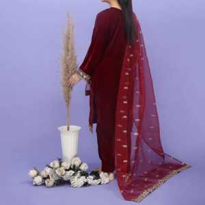 Pantalon PW4262 en velours orné de 3 pièces pour femmes avec style et confort améliorés - Product Image 1