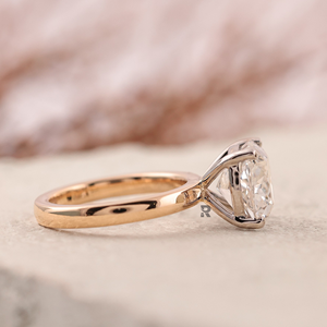 Lydia <b>Cushion</b> Cut Lab Grown Diamond Solitaire Engagement Ring 1ct 2ct 3ct 4ct 5ct Diamond Ring 14K 18K PLT950 Custom Wholesale - Product Image 3