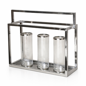 Handmade Steel Three Light Candle <b>Lantern</b> | Elegant Metal Christmas Home Decoration | Wedding Table Decor | Festive Centerpiece. - Product Image 1