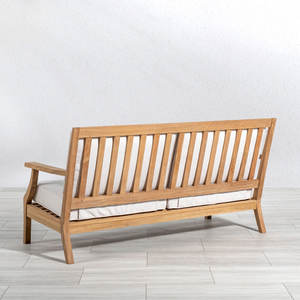 Ensemble de canapés de jardin en teck minimaliste moderne, imperméable, pour espaces de vie extérieurs contemporains, pour villa et hôtel - Product Image 6