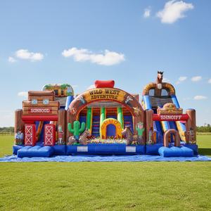 Nouvelle conception, grande aire de jeux gonflable naturelle, toboggan, structure de saut colorée en PVC, aire de jeux extérieure, Royal Park - Product Image 1