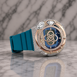 Montre bracelet de luxe haut de gamme en moissanite pour homme, entièrement sertie de pierres - Product Image 2