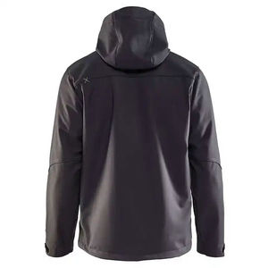 OEM Top Selling Men's Softshell <b>Jackets</b> Fashionable Solid <b>Grey</b> Color Hooded Collar Winter Wear Stylish Outdoor Men's <b>Jackets</b> - Product Image 3