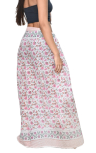 Pareo de Playa 100% Algodón para Mujer, Falda con Estampado Artesanal, Ligero, con Logotipo en la Cintura, para Cubrir el Traje de Baño, Ropa de Resort, Venta al por Mayor - Product Image 4