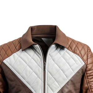 Chaqueta de Motero de Invierno para Hombre, de Piel de Oveja Genuina, de Alta Calidad, Impermeable, con Cuello Alto, Servicio OEM, Personalizable - Product Image 3
