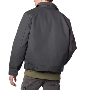 Veste en toile pour homme, style vintage, décontractée, pour le travail, avec logo personnalisé, fermeture éclair avant, respirante, coupe-vent, vente chaude 2025 - Product Image 2
