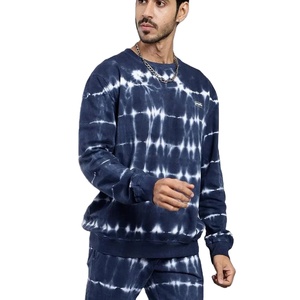 เสื้อสเวตเชิ้ตย้อมสีแบบแอซิดวอชสำหรับผู้ชาย สไตล์ไฮสตรีท ผ้าฝ้าย 100% ทรงหลวมไหล่ตก คอกลม ไม่มีลาย ย้อมสีแบบไทได ทรงโอเวอร์ไซส์ สวมใส่สบาย - Product Image 1