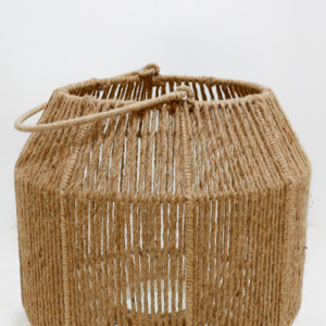 Marco de linterna de ratán de algas marinas hecho a mano ecológico decorativo rústico al aire libre colgante Vietnam Artex Dong Thap decoración del hogar - Product Image 4