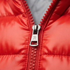 <b>Red</b> Unisex <b>Hooded</b> Puffer <b>Jacket</b> Filled Windproof Casual Winter Coat Zipper Closure Solid Color Thick Regular Fit Heat Reactive - Product Image 4