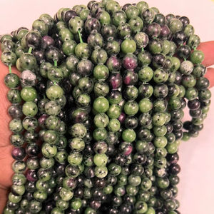 Perles naturelles polies de 8 mm pour la fabrication de bracelets et de colliers, vente en gros - Product Image 1