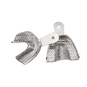 Dental Impression Tray Set 8 Pcs Stainless Steel Trays Ergonomic Grip for Accurate Mold Taking Laboratory Use by <b>Blush</b> surgical - Product Image 3