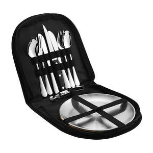 Ensemble de couverts de camping portables en acier inoxydable, cuillère, fourchette, couteau, ouvre-boîte, kit de pique-nique en plein air - Product Image 3