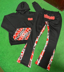 ชุดเซ็ตเสื้อฮู้ดดี้และเสื้อสเวตเชิ้ตผู้ชายแบบสองชิ้น สไตล์สตรีทแวร์สีพื้นสำหรับฤดูหนาว ออกแบบโดย ODM - Product Image 1