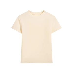 Camiseta de Talla Grande para Mujer, Manga Corta, Cuello Redondo, Algodón Ecológico, Transpirable, Informal, Estilo Urbano, Primavera Verano - Product Image 2