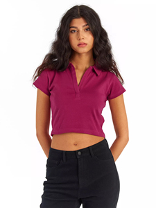 Camiseta Polo Corta de Manga Corta para Mujer, Ajustada, de Algodón Suave, Estilo Y2K, Ropa Urbana, Informal, para Club, Top de Moda - Product Image 2