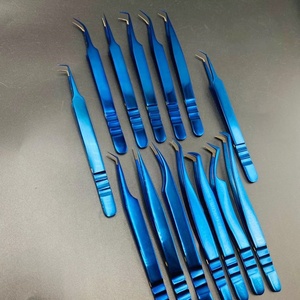 แหนบปลายแหลมสีฟ้าสำหรับต่อขนตาแบบมืออาชีพปรับแต่งได้ตามต้องการ - Product Image 6