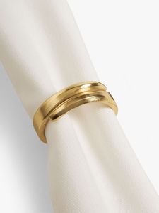 Luxury Gold Finish Metal Napkin Ring For Wedding <b>Table</b> Decoration Elegant Dining Accessories - Product Image 6