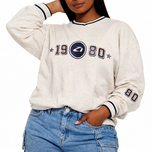 Sudadera Oversize de Algodón con Forro Polar Estilo Y2K para Mujer, Diseño Gráfico Vintage, Jersey Casual Streetwear, Proveedor para Pedidos al por Mayor - Product Image 5